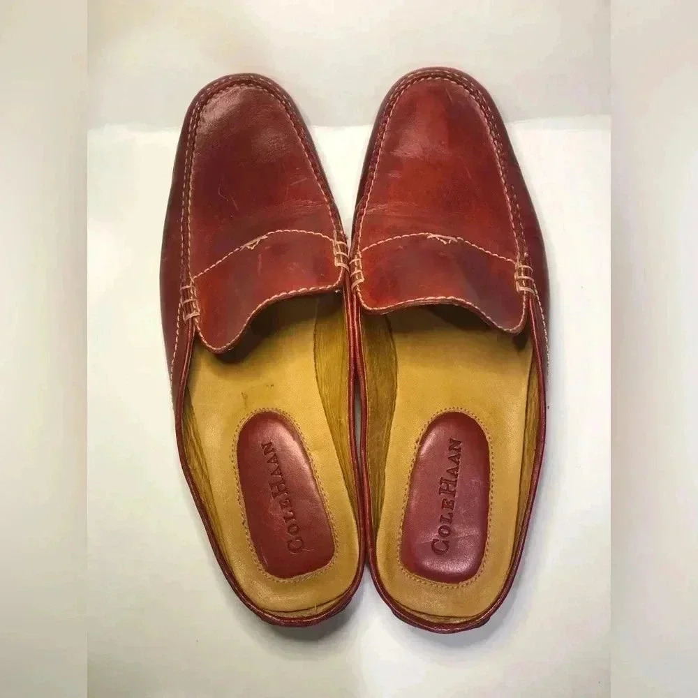 Cole Haan Women Shoe Red Mule Slide Flat Pre Owned 7.5 (see photos). - Picture 14 of 14